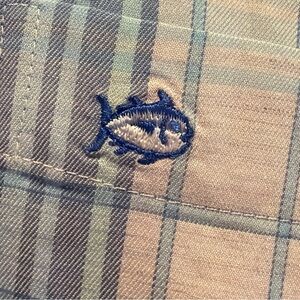 Plaid Shirt with Fish Embroidery